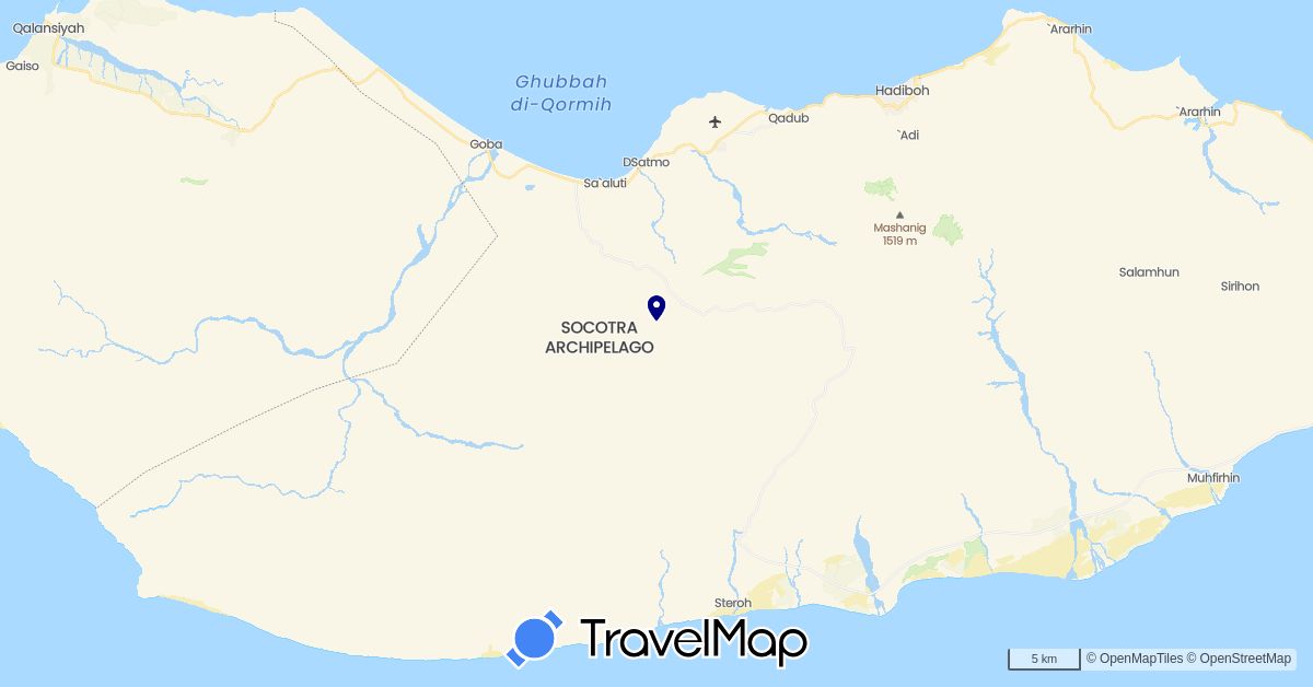 TravelMap itinerary: driving in Yemen (Asia)