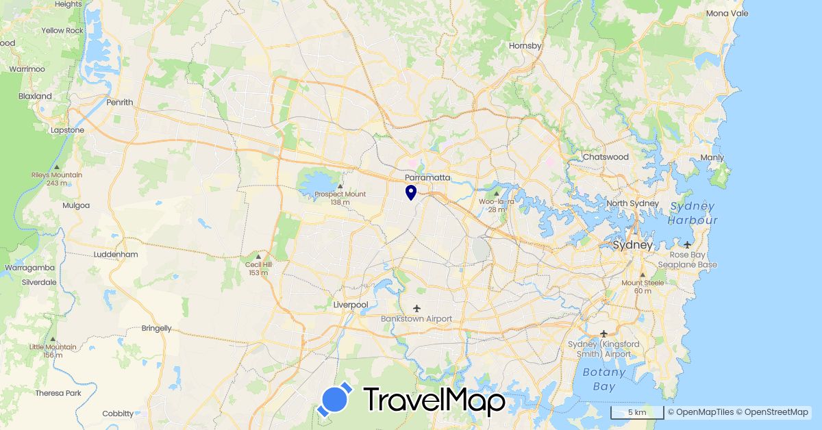 TravelMap itinerary: driving in Australia (Oceania)